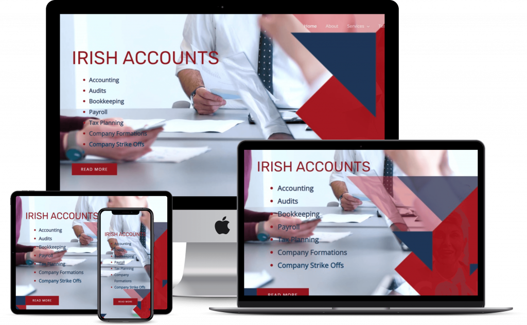 web designers dublin - accountants website