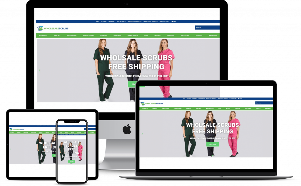 web designers ireland - ecommerce website for medical clothing site